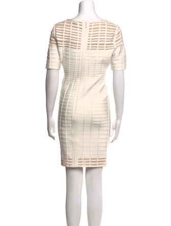 Herve Leger Striped Mini Dress