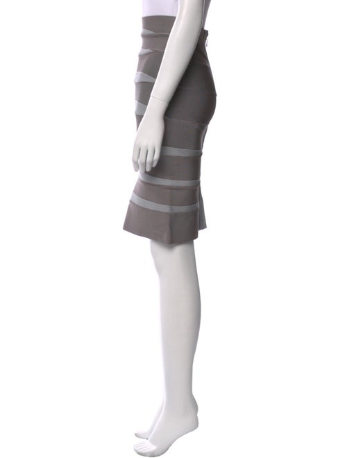 Herve Leger Striped Knee-Length Skirt