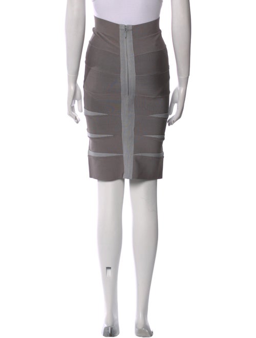 Herve Leger Striped Knee-Length Skirt