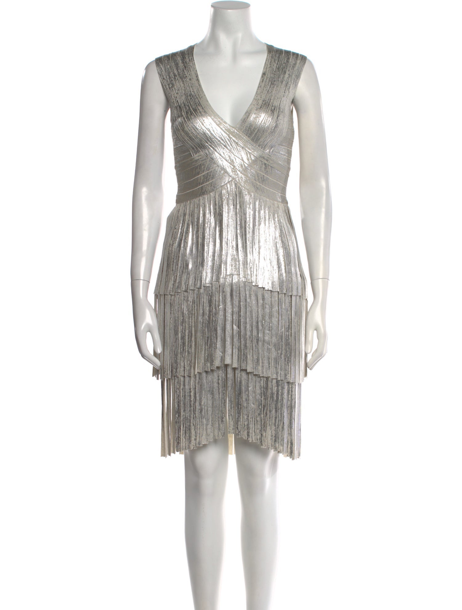 Herve Leger Striped Mini Dress