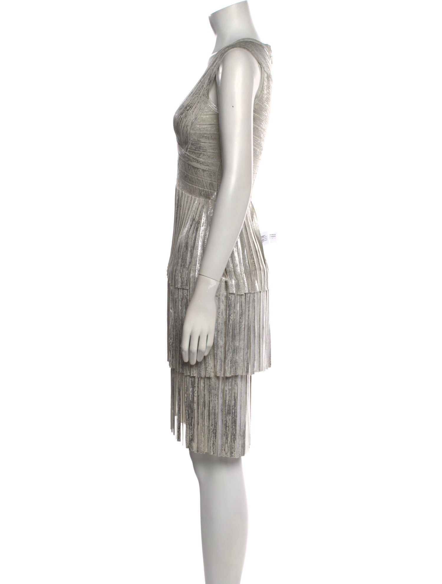 Herve Leger Striped Mini Dress