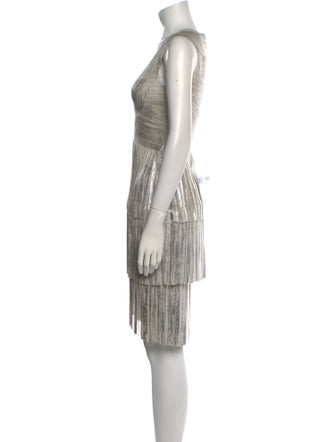 Herve Leger Striped Mini Dress