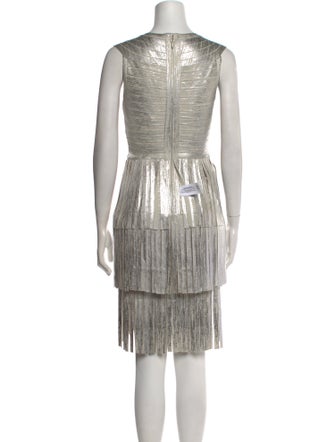 Herve Leger Striped Mini Dress