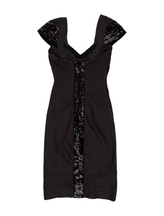 Herve Leger Square Neckline Mini Dress