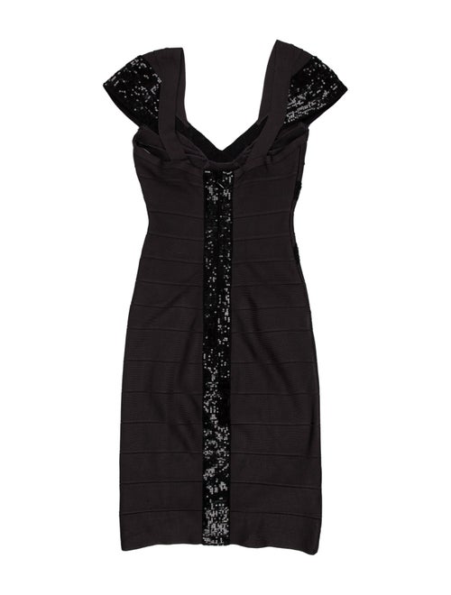 Herve Leger Square Neckline Mini Dress