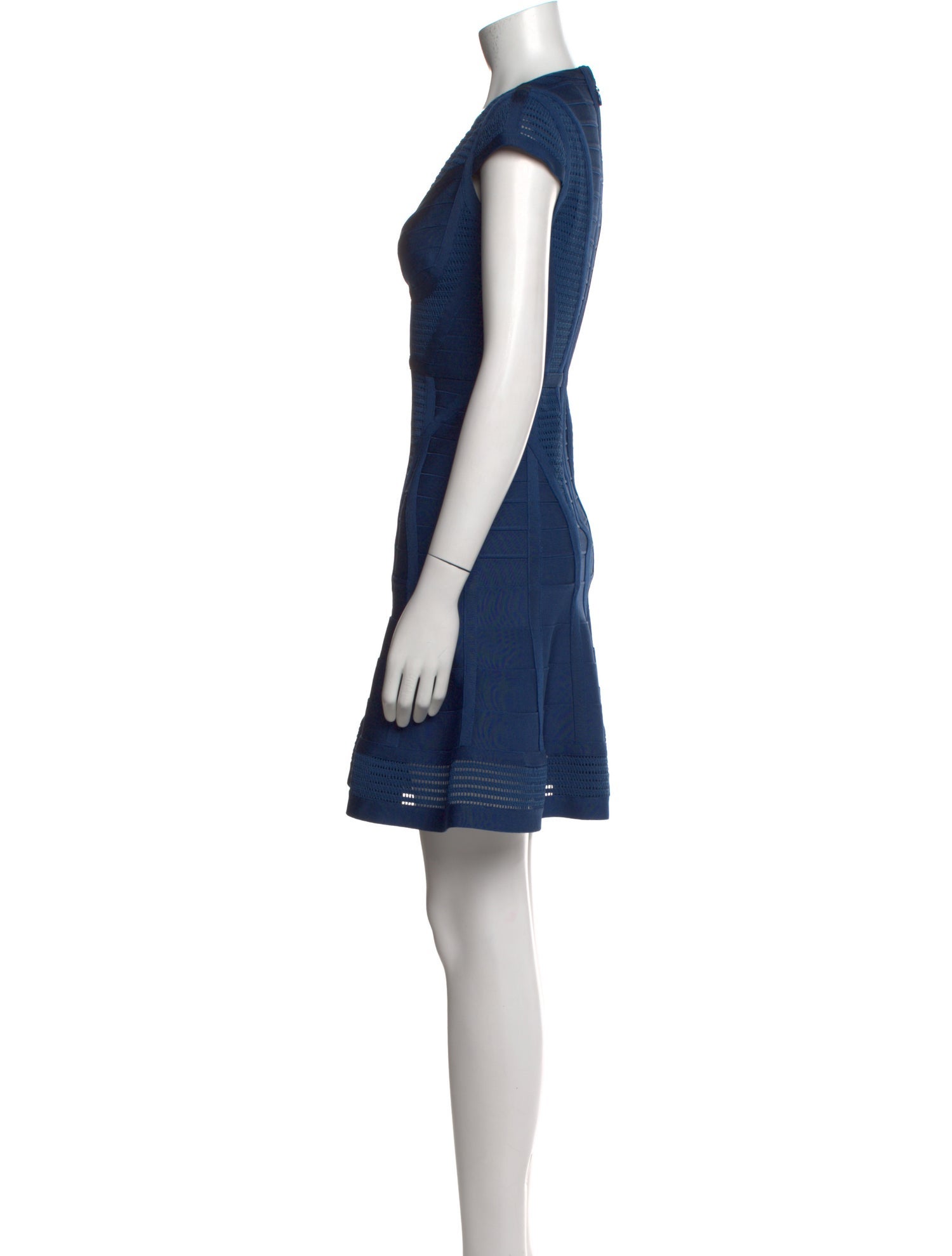 Herve Leger V-Neck Mini Dress