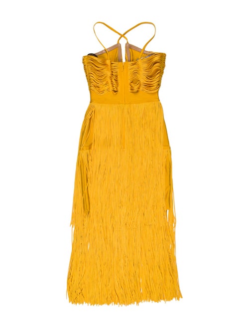 Herve Leger Square Neckline Midi Length Dress