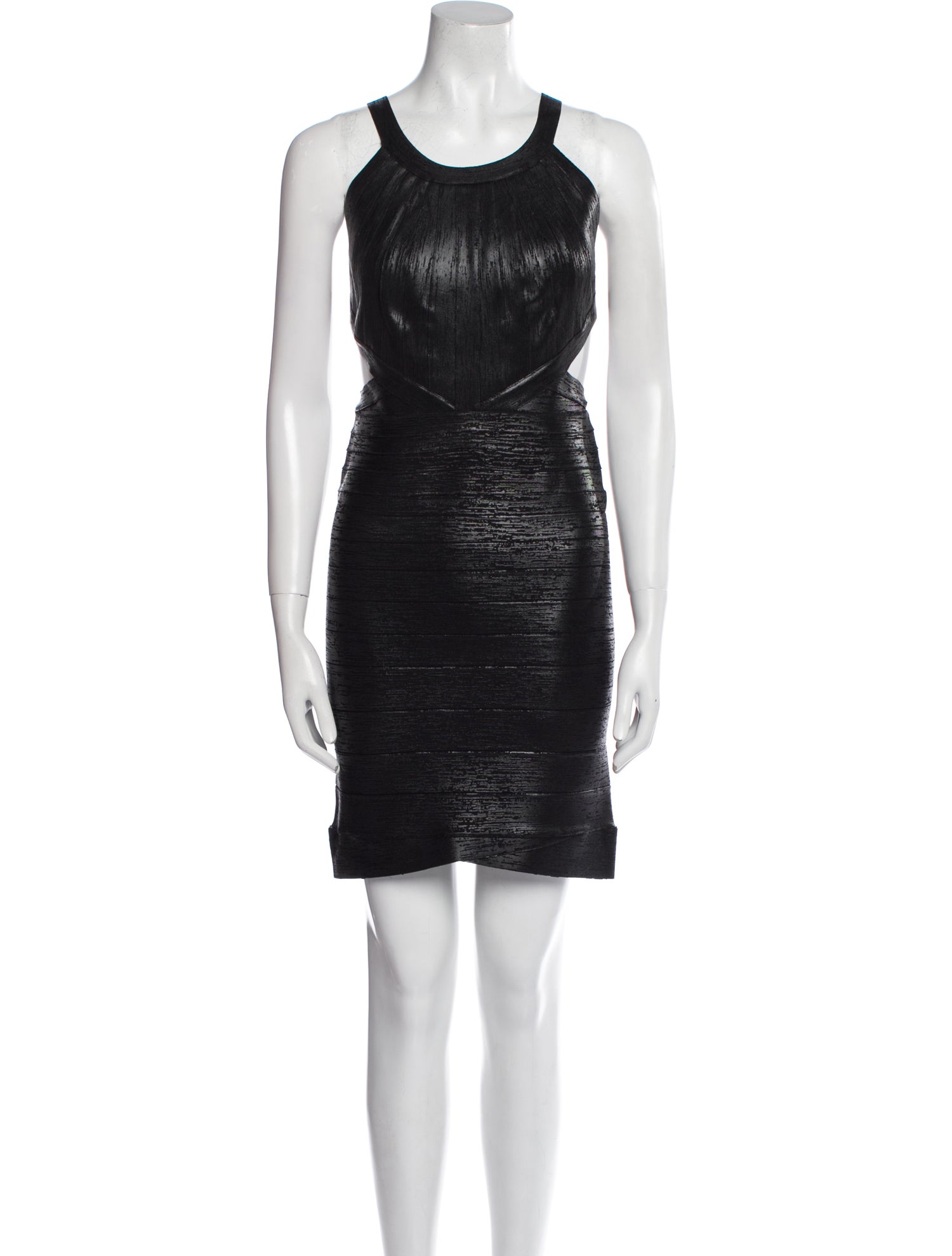 Herve Leger Scoop Neck Mini Dress