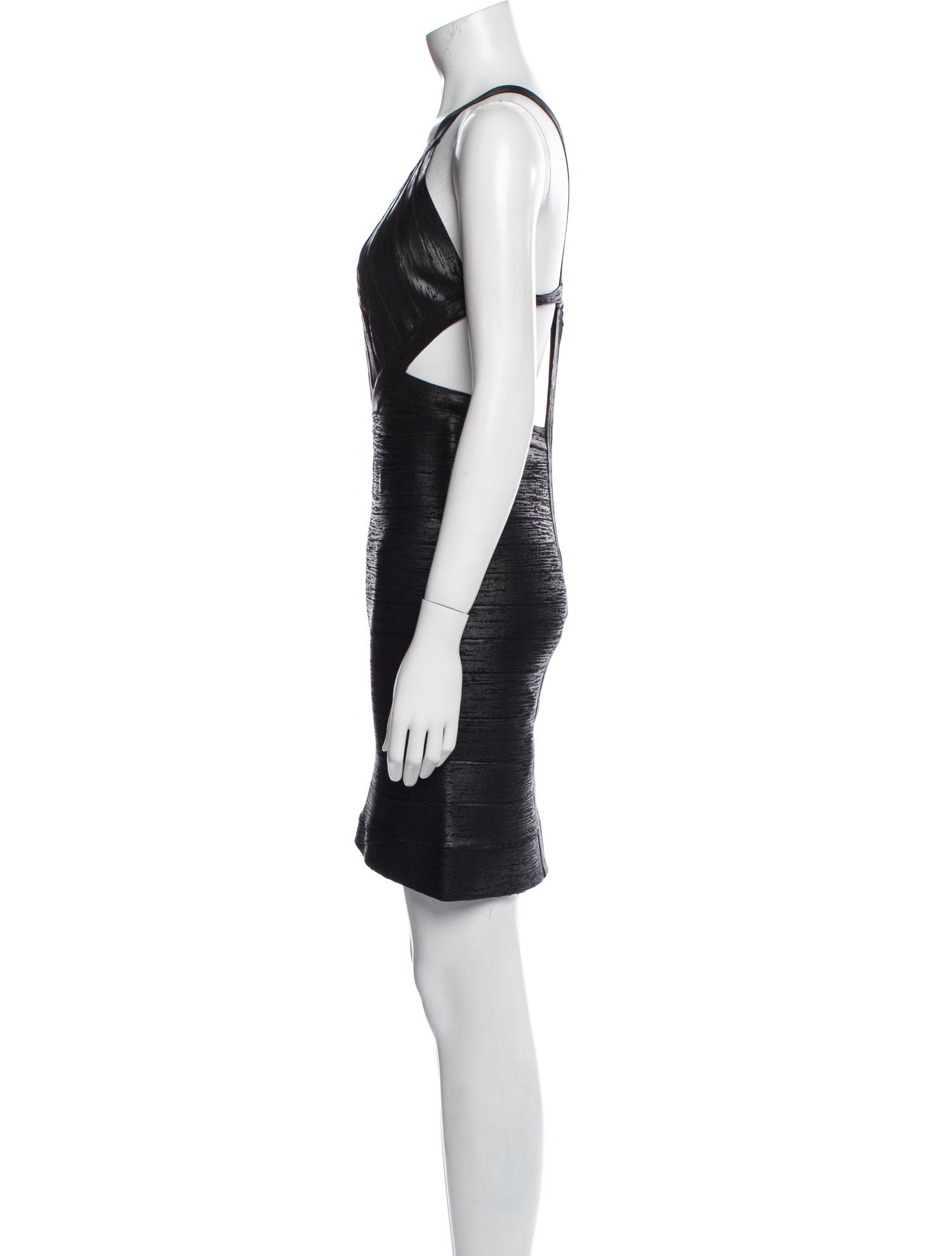 Herve Leger Scoop Neck Mini Dress