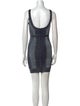 Herve Leger Printed Scoop Neck Tunic