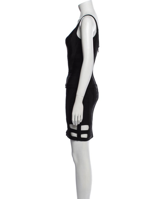Herve Leger Square Neckline Mini Dress