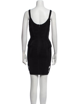 Herve Leger Square Neckline Mini Dress