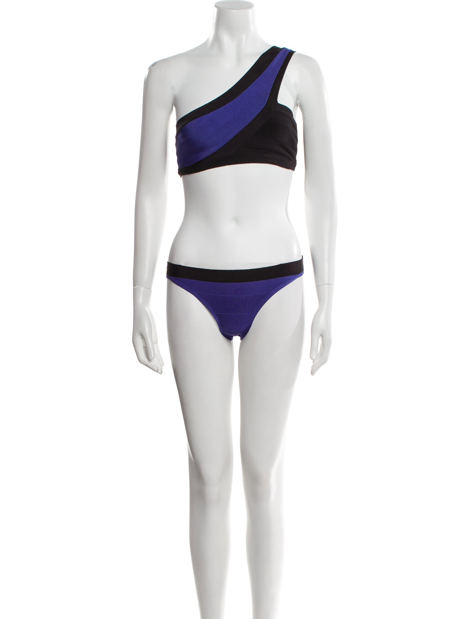 Herve Leger Colorblock Pattern Bikini