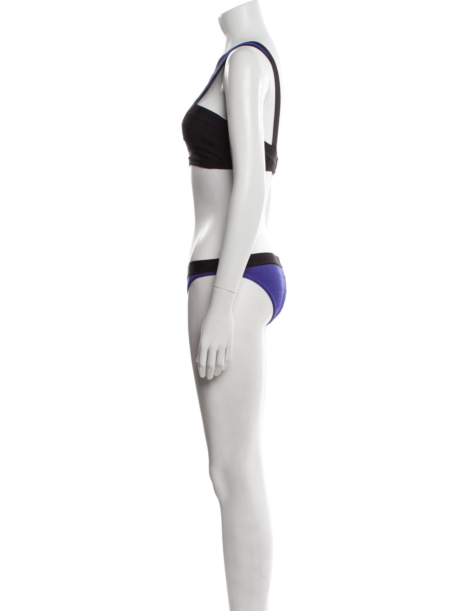 Herve Leger Colorblock Pattern Bikini