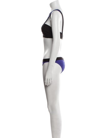 Herve Leger Colorblock Pattern Bikini