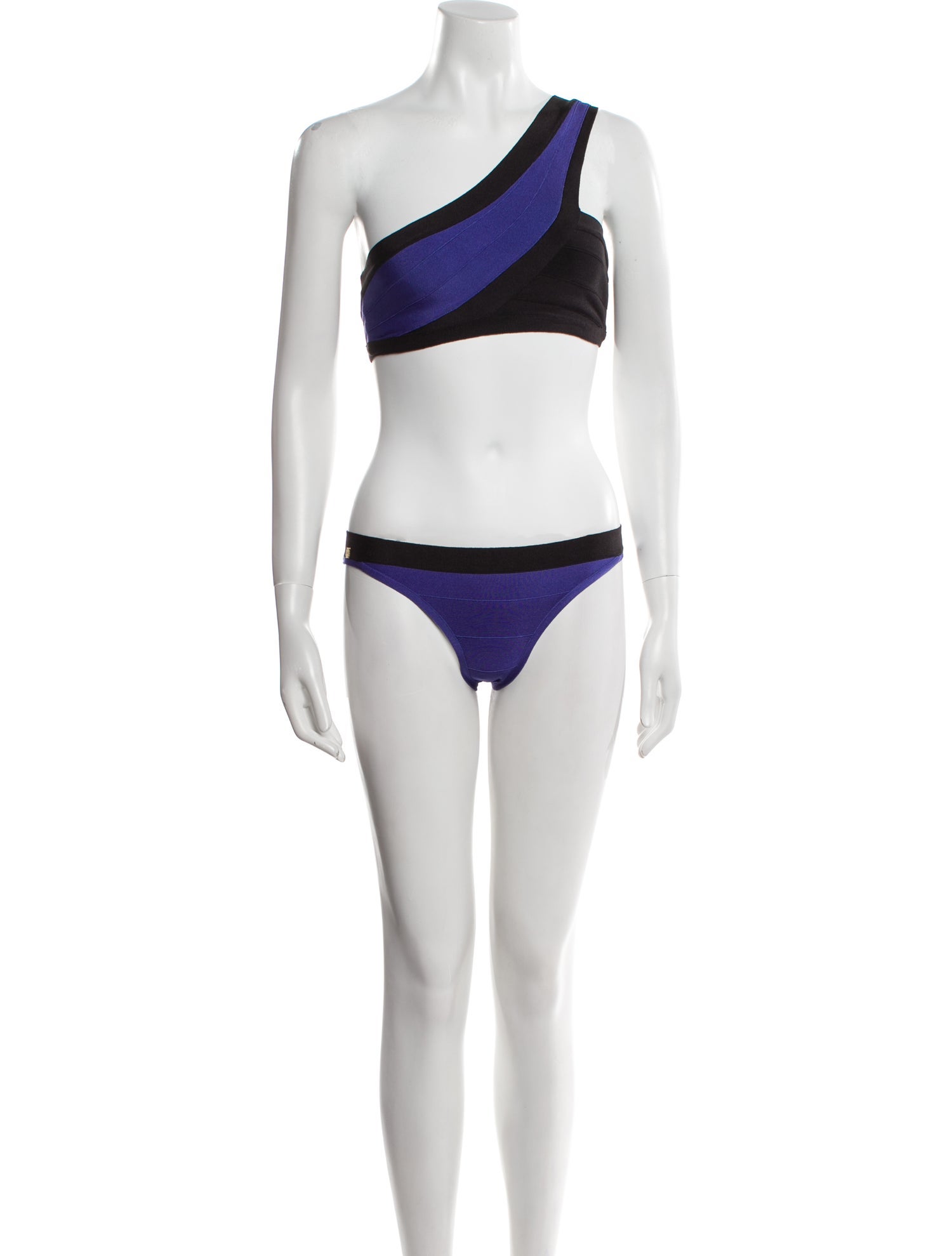Herve Leger Colorblock Pattern Bikini
