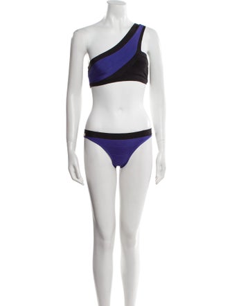 Herve Leger Colorblock Pattern Bikini