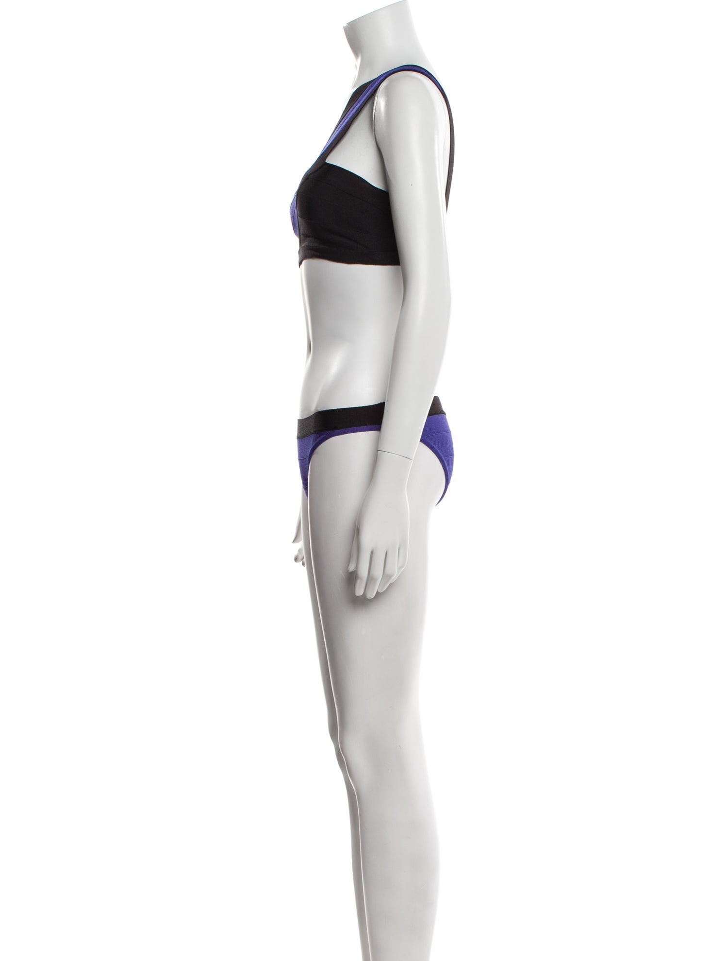 Herve Leger Colorblock Pattern Bikini