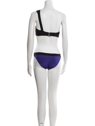Herve Leger Colorblock Pattern Bikini