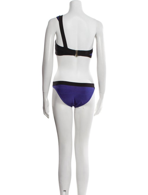 Herve Leger Colorblock Pattern Bikini