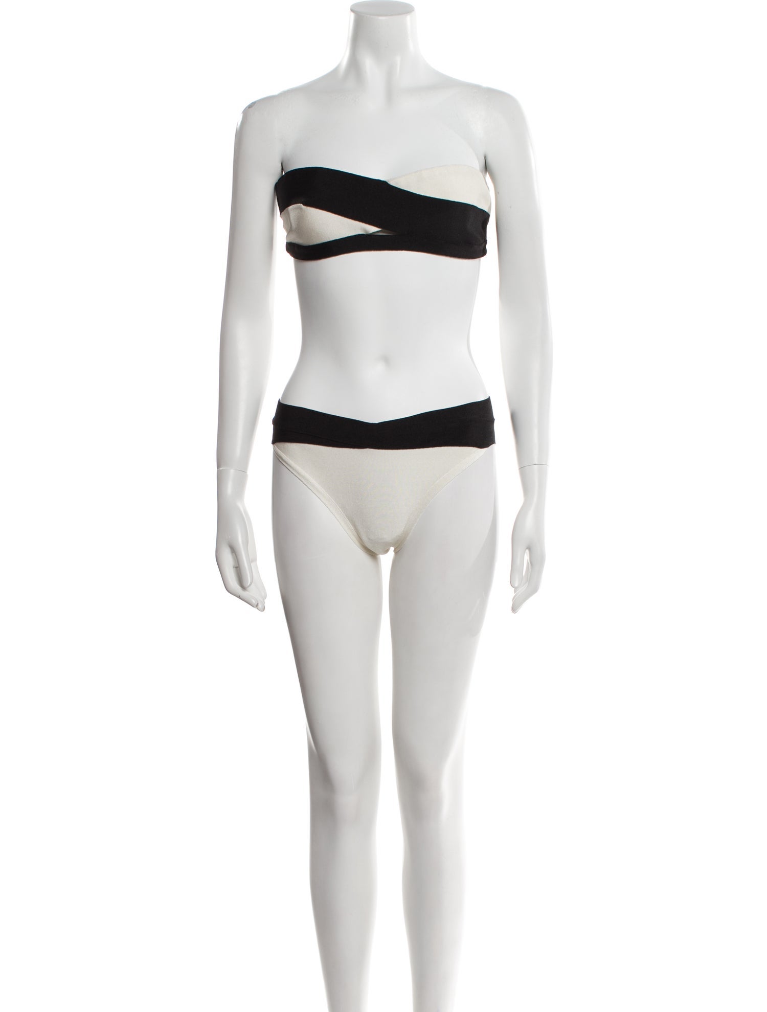 Herve Leger Colorblock Pattern Bikini