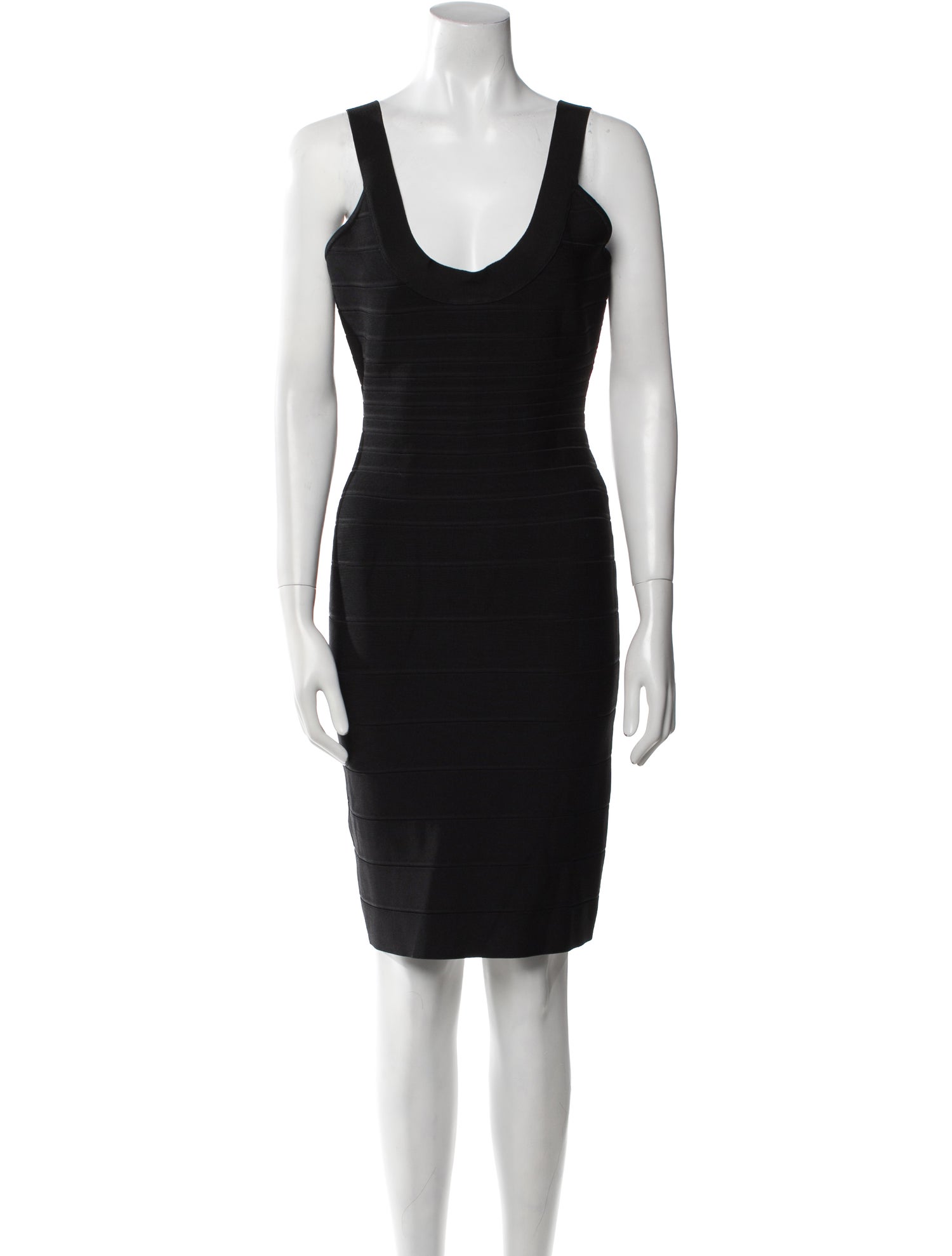 Herve Leger Scoop Neck Mini Dress