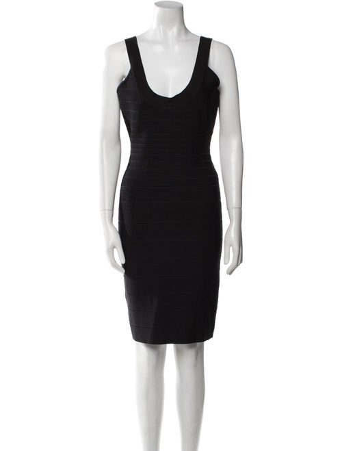 Herve Leger Scoop Neck Mini Dress