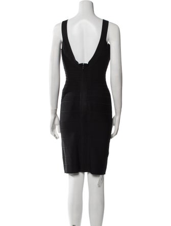 Herve Leger Scoop Neck Mini Dress