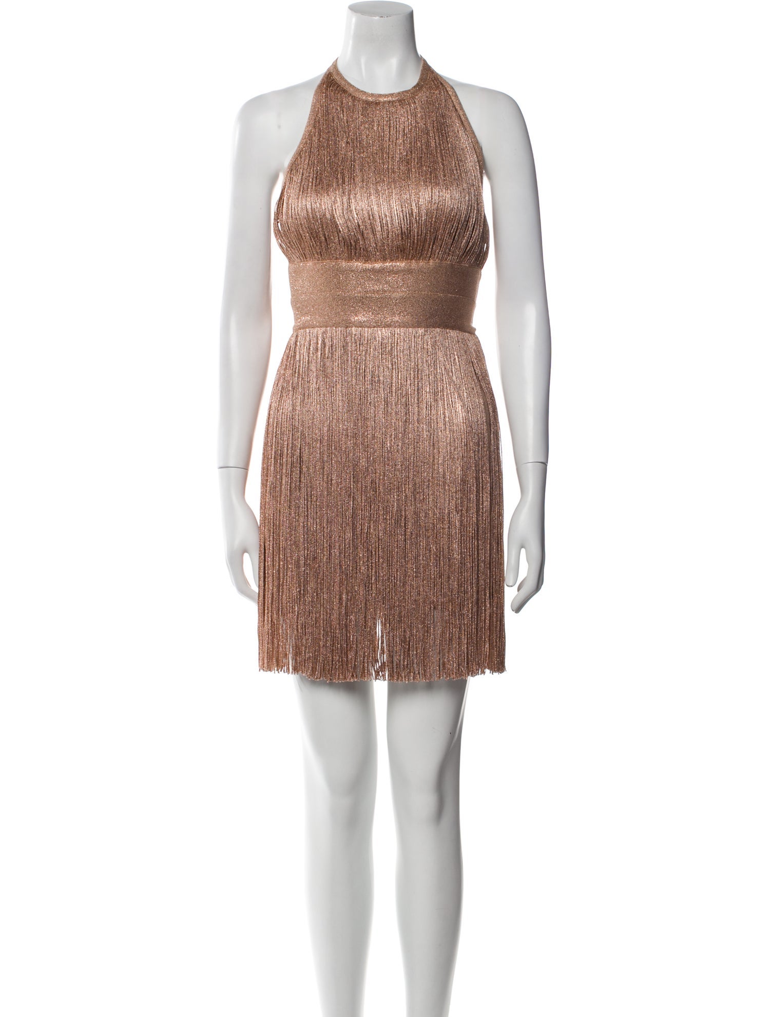 Herve Leger Crew Neck Mini Dress