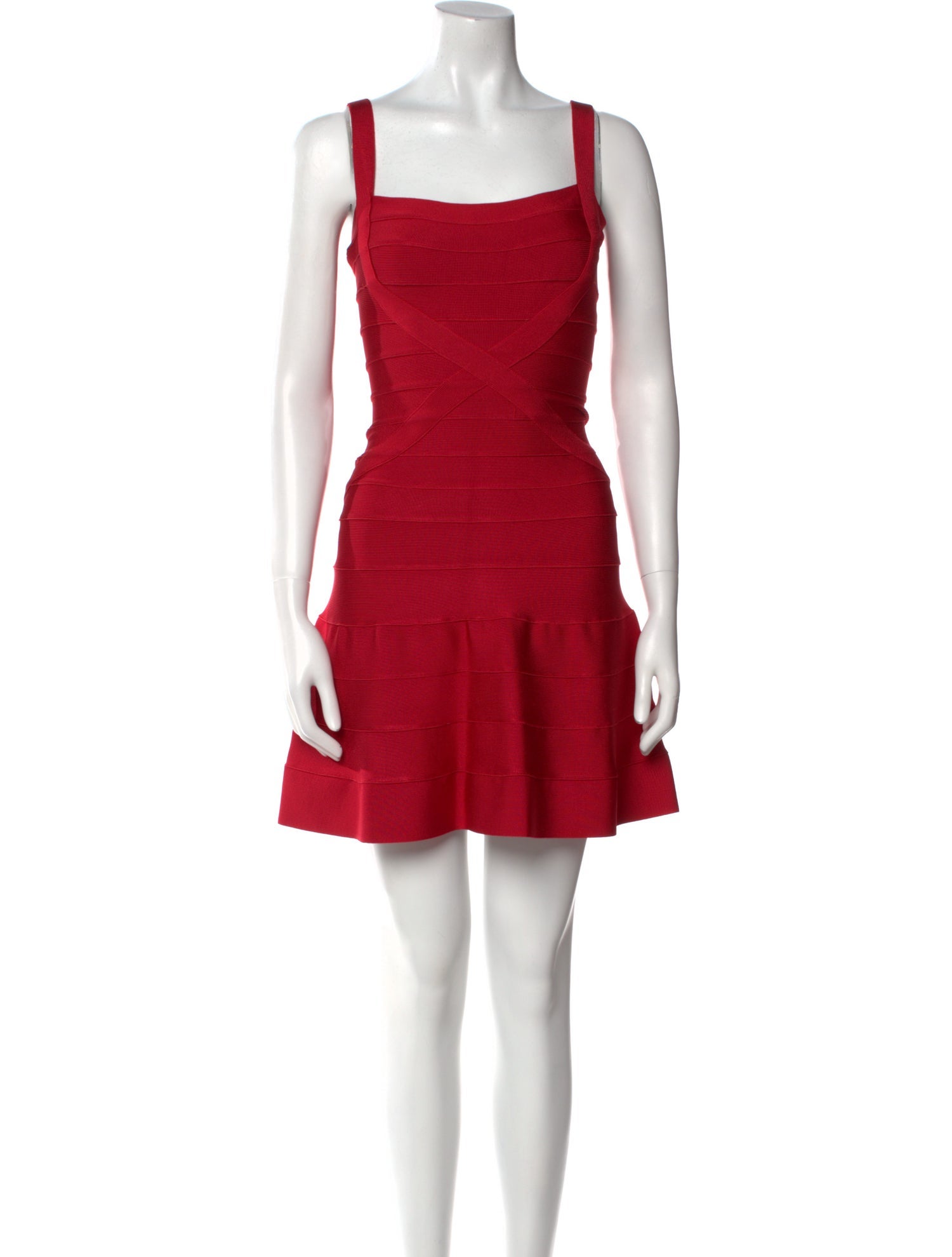 Herve Leger Square Neckline Mini Dress