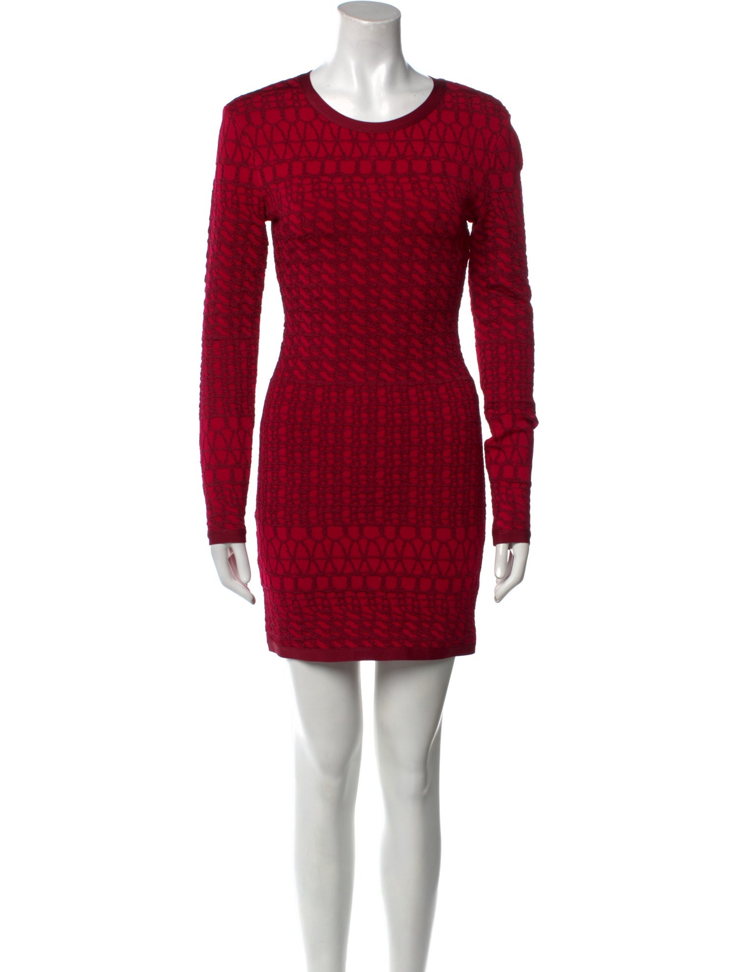 Herve Leger Crew Neck Mini Dress