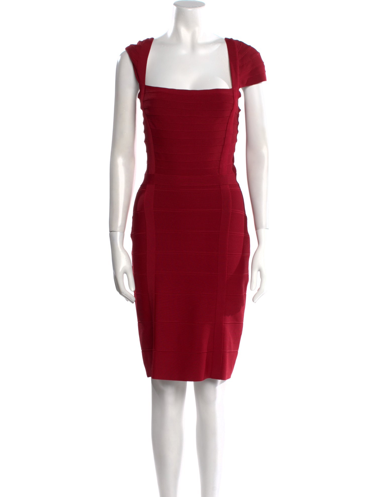 Herve Leger Square Neckline Mini Dress