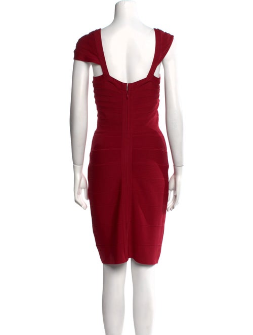 Herve Leger Square Neckline Mini Dress