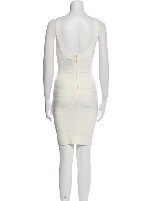 Herve Leger Scoop Neck Mini Dress