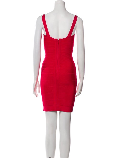 Herve Leger Square Neckline Mini Dress