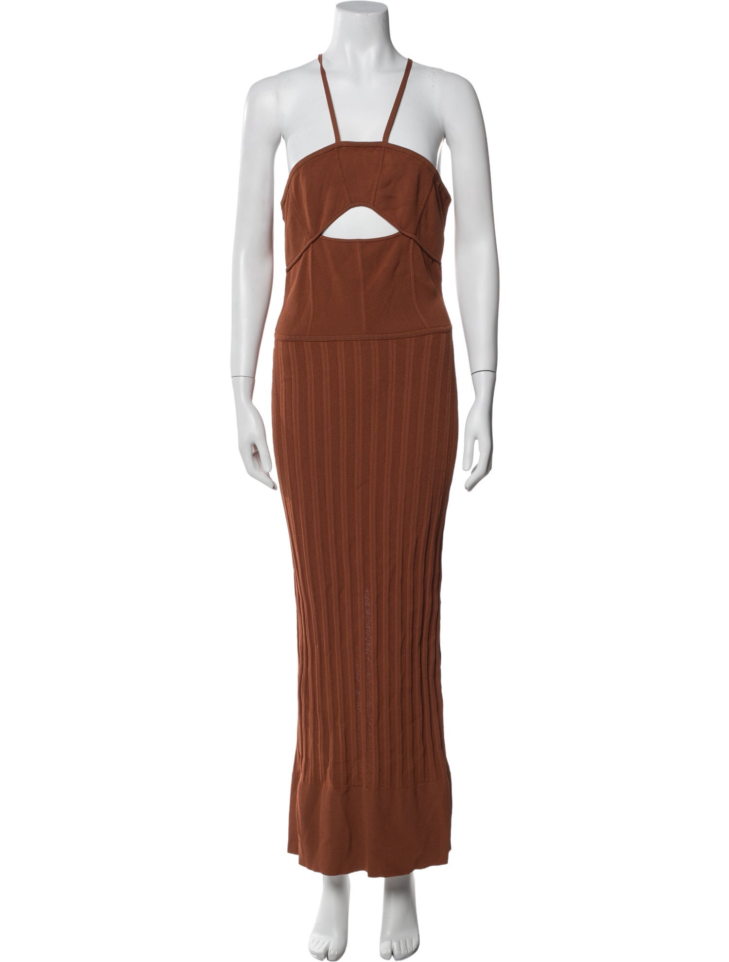 Herve Leger Square Neckline Midi Length Dress