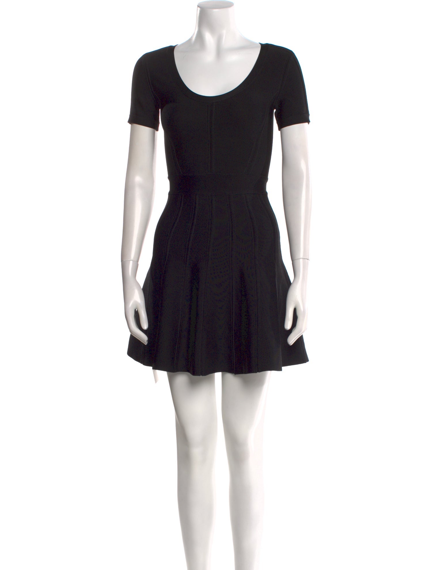 Herve Leger Scoop Neck Mini Dress