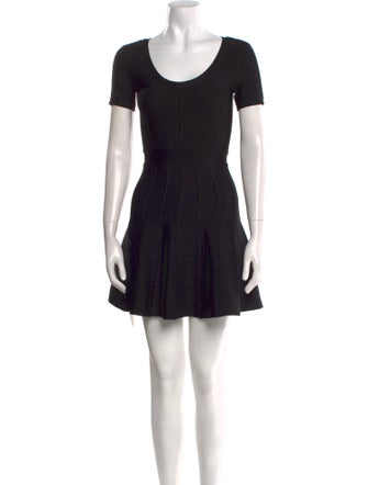 Herve Leger Scoop Neck Mini Dress