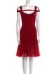 Herve Leger Square Neckline Knee-Length Dress