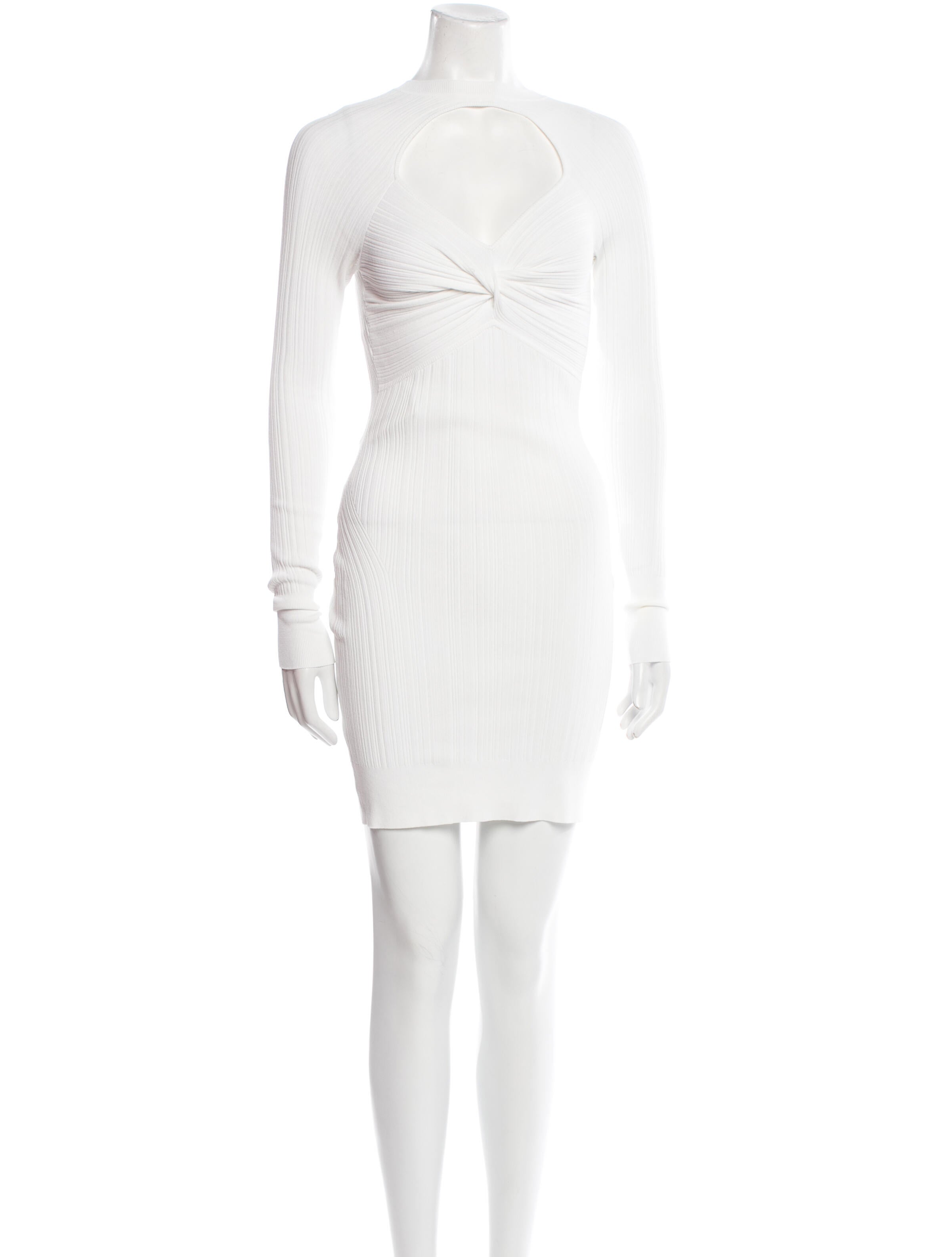 Herve Leger Mock Neck Mini Dress