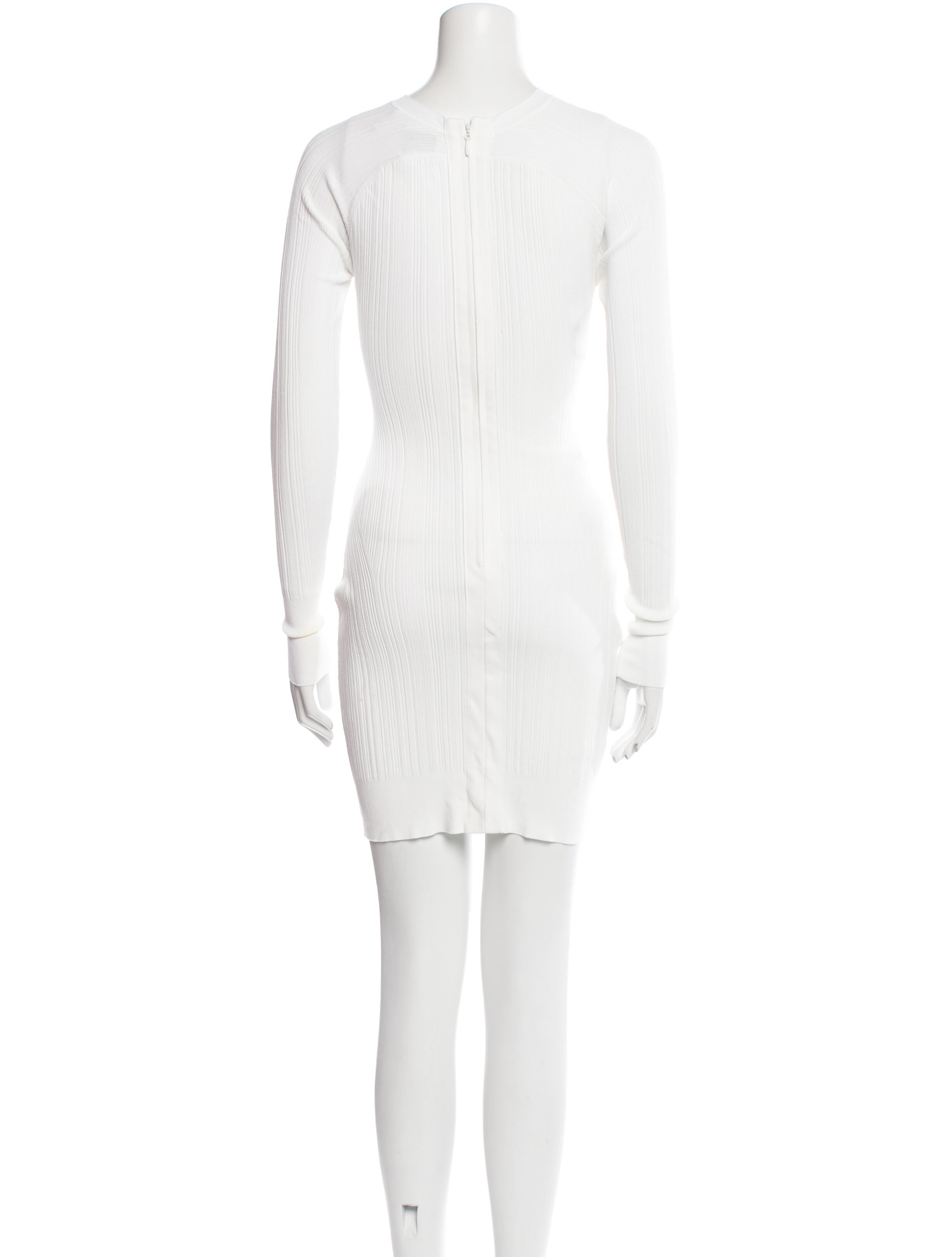 Herve Leger Mock Neck Mini Dress