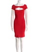 Herve Leger Bateau Neckline Mini Dress