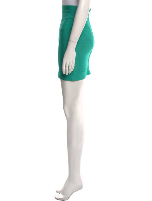 Herve Leger Pleated Accents Mini Skirt