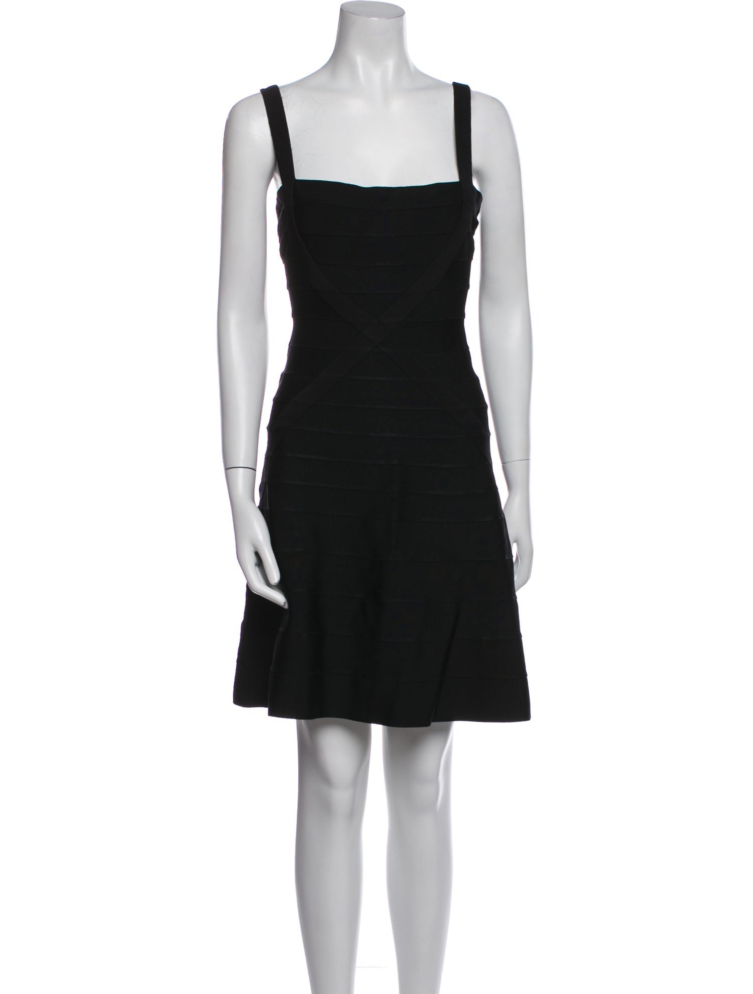 Herve Leger Square Neckline Mini Dress