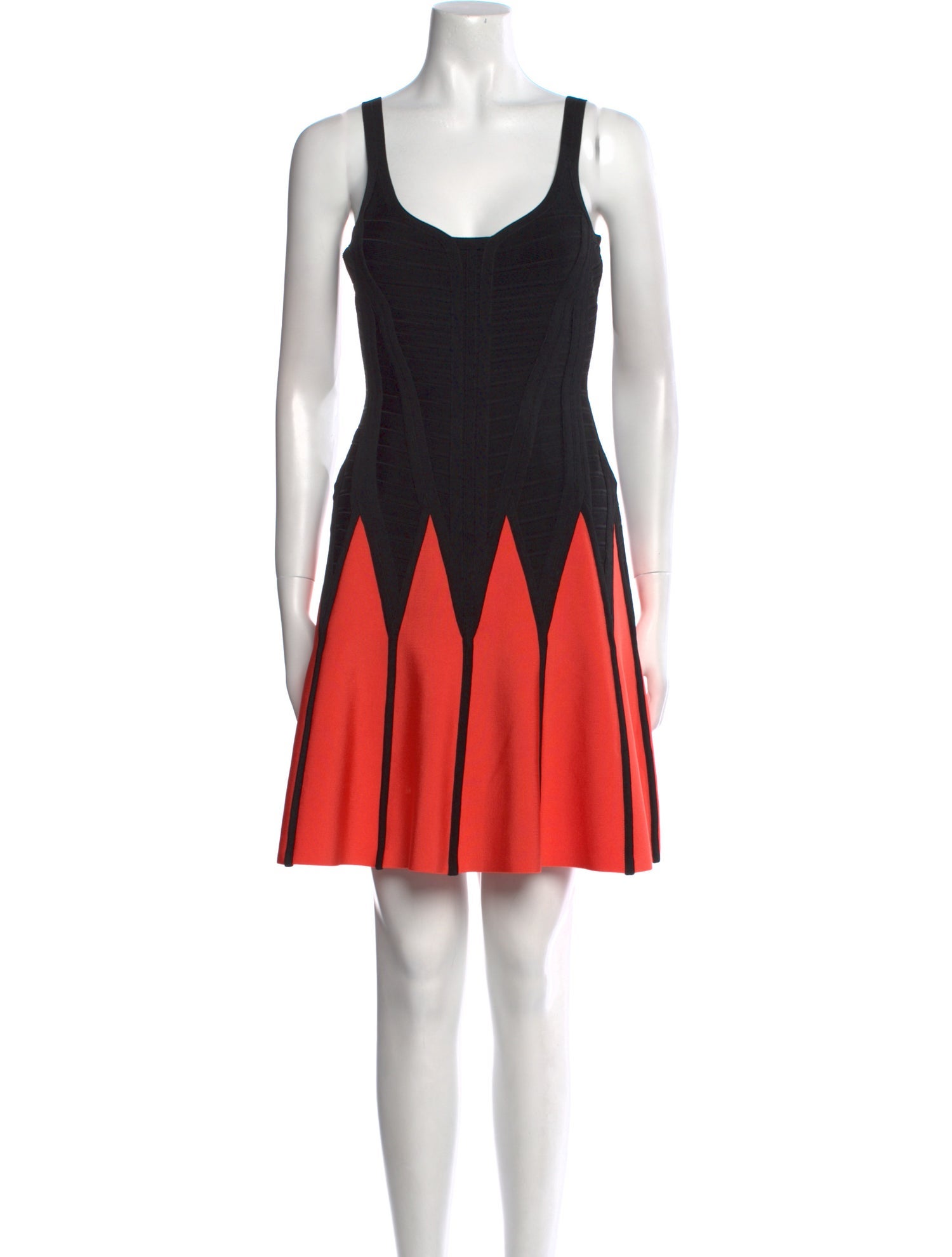 Herve Leger Scoop Neck Mini Dress
