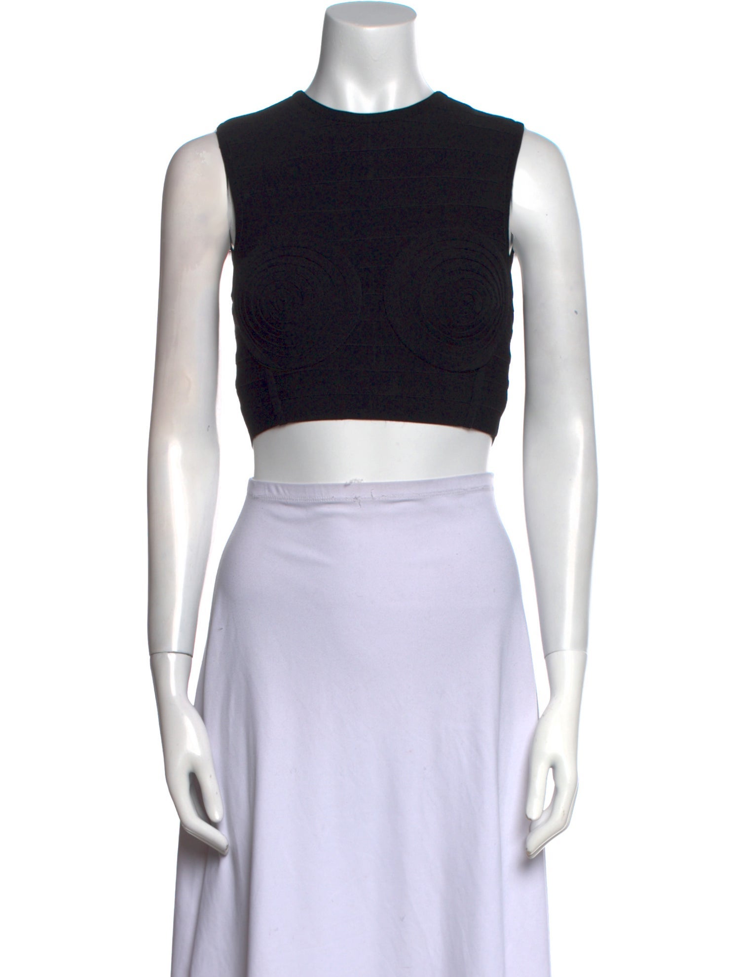 Herve Leger Crew Neck Sleeveless Crop Top w/ Tags