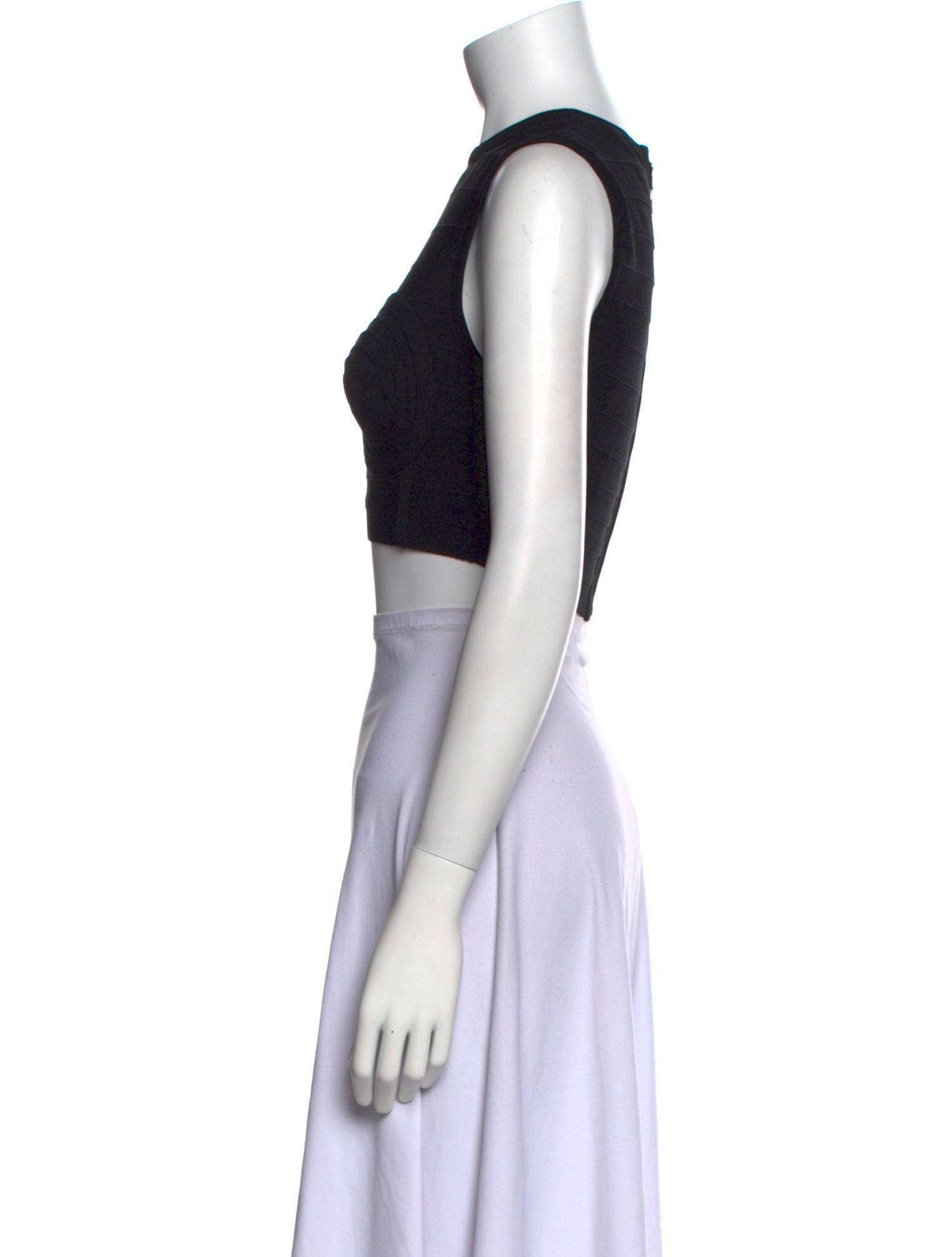 Herve Leger Crew Neck Sleeveless Crop Top w/ Tags