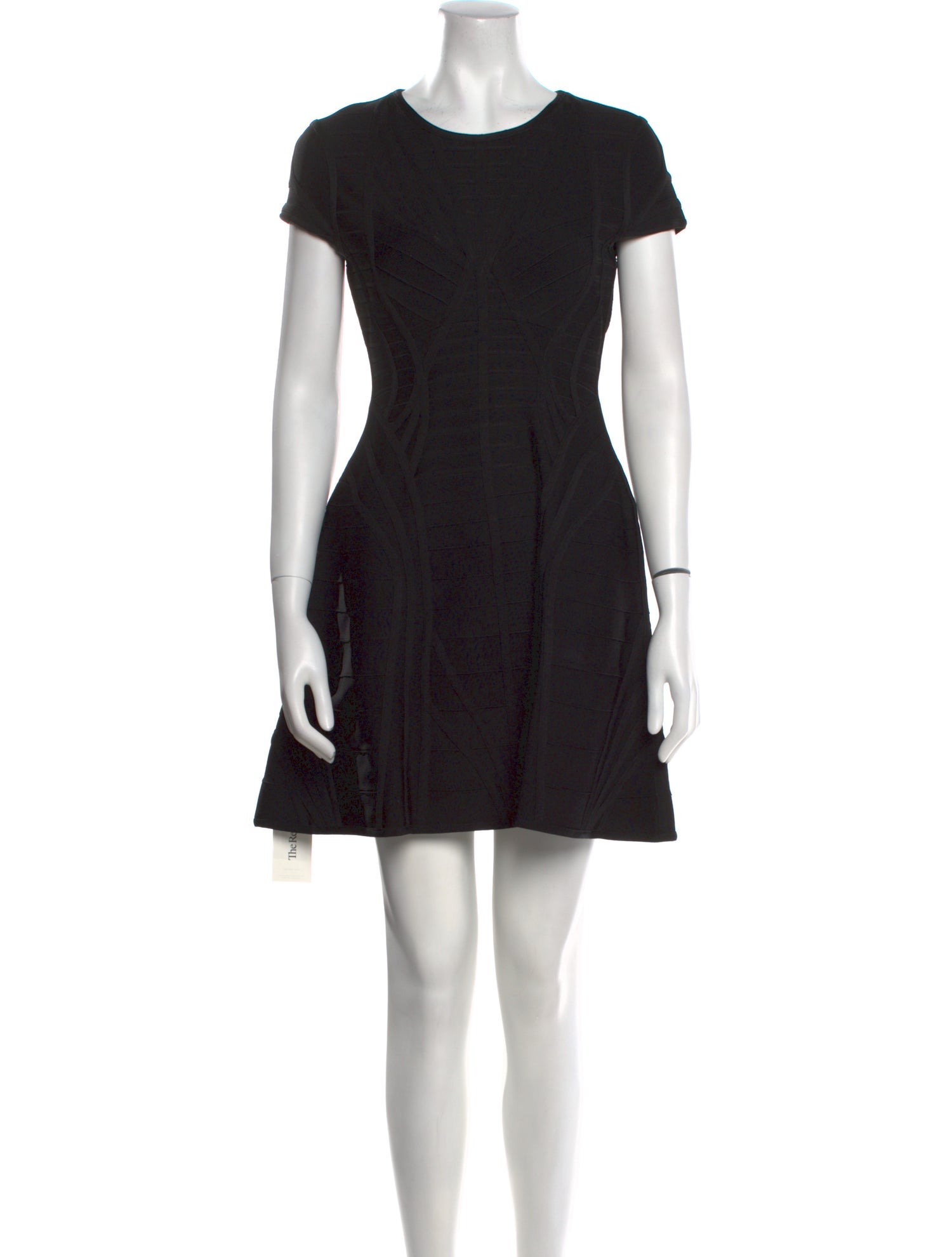 Herve Leger Crew Neck Mini Dress