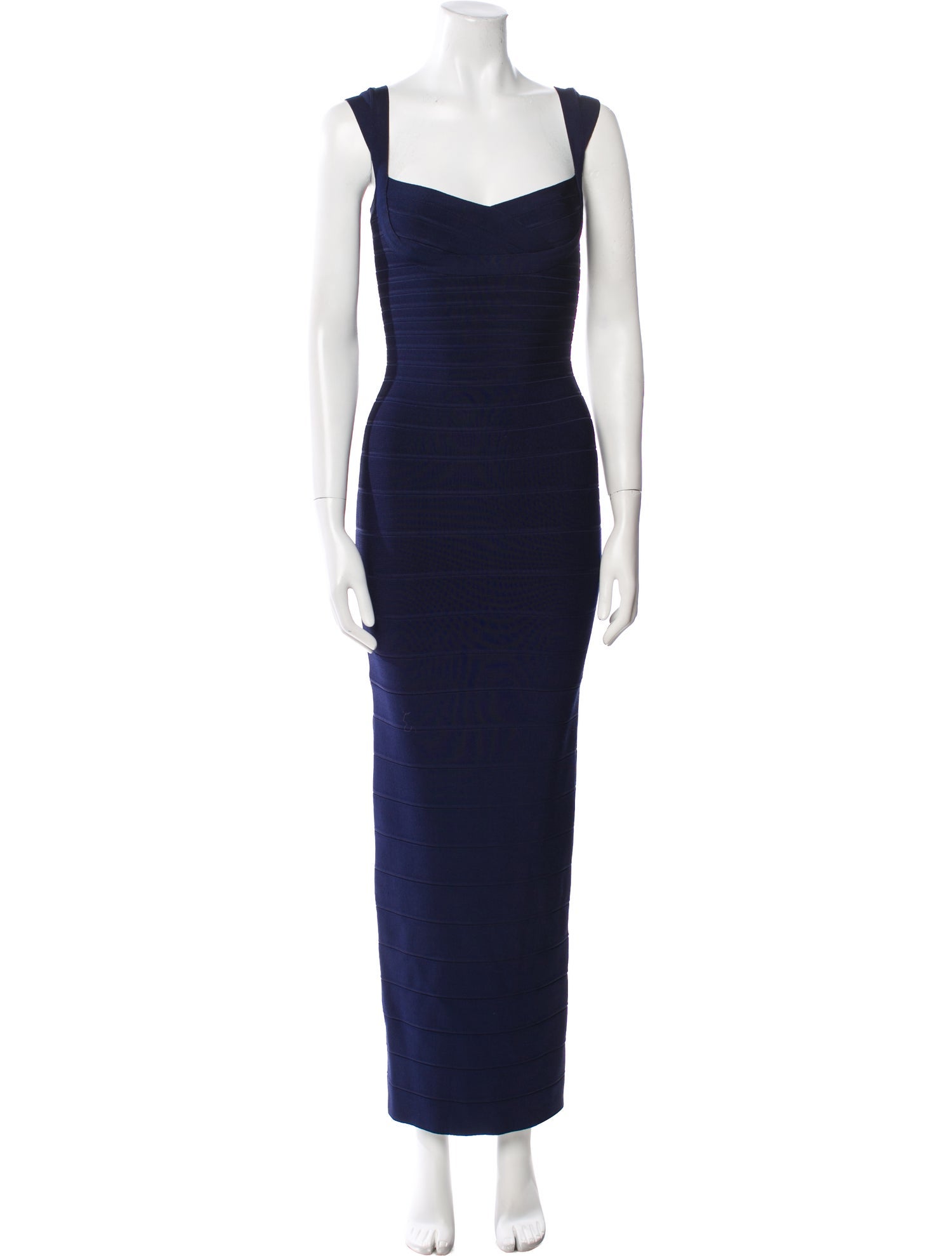 Herve Leger Square Neckline Long Dress w/ Tags