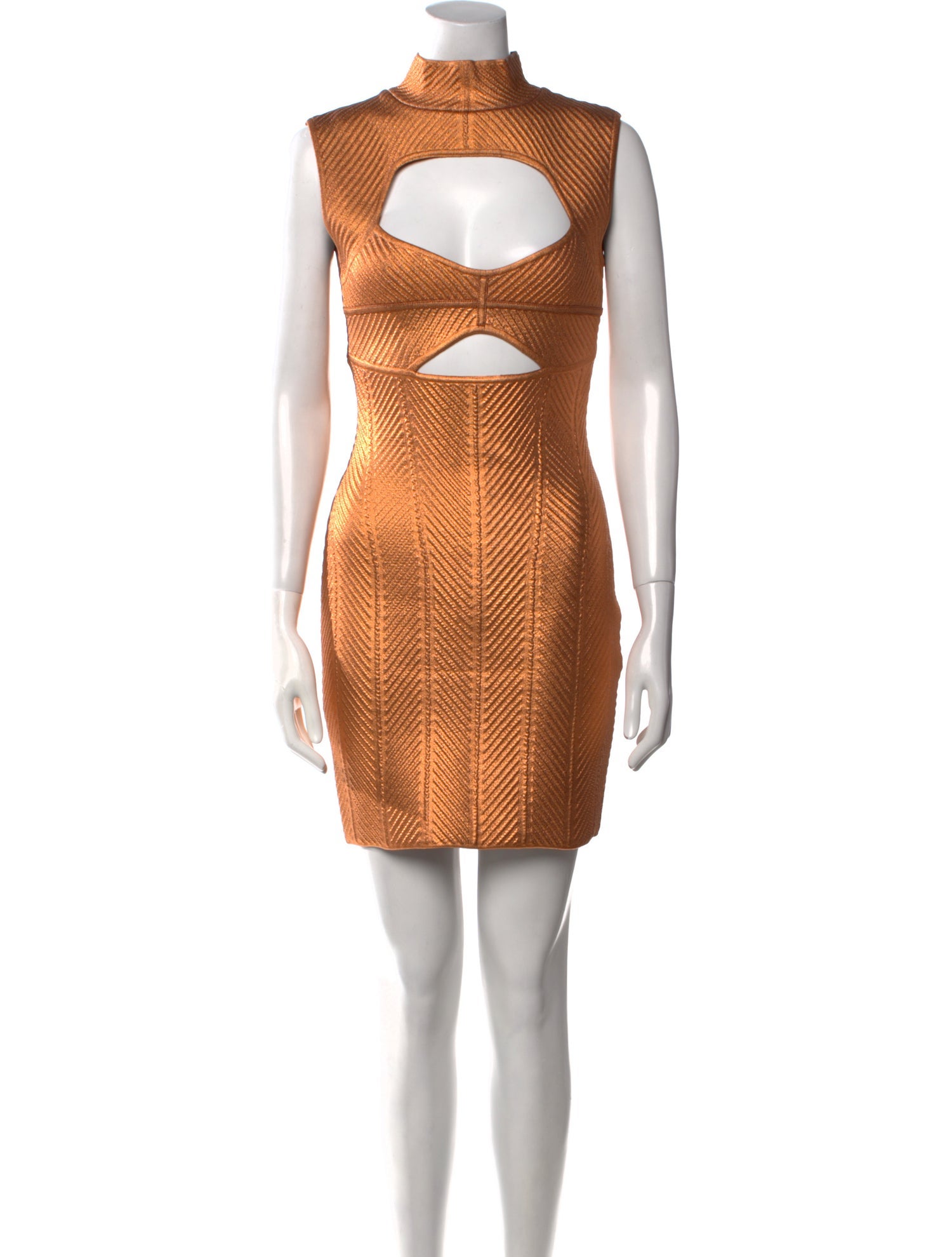 Herve Leger Turtleneck Mini Dress